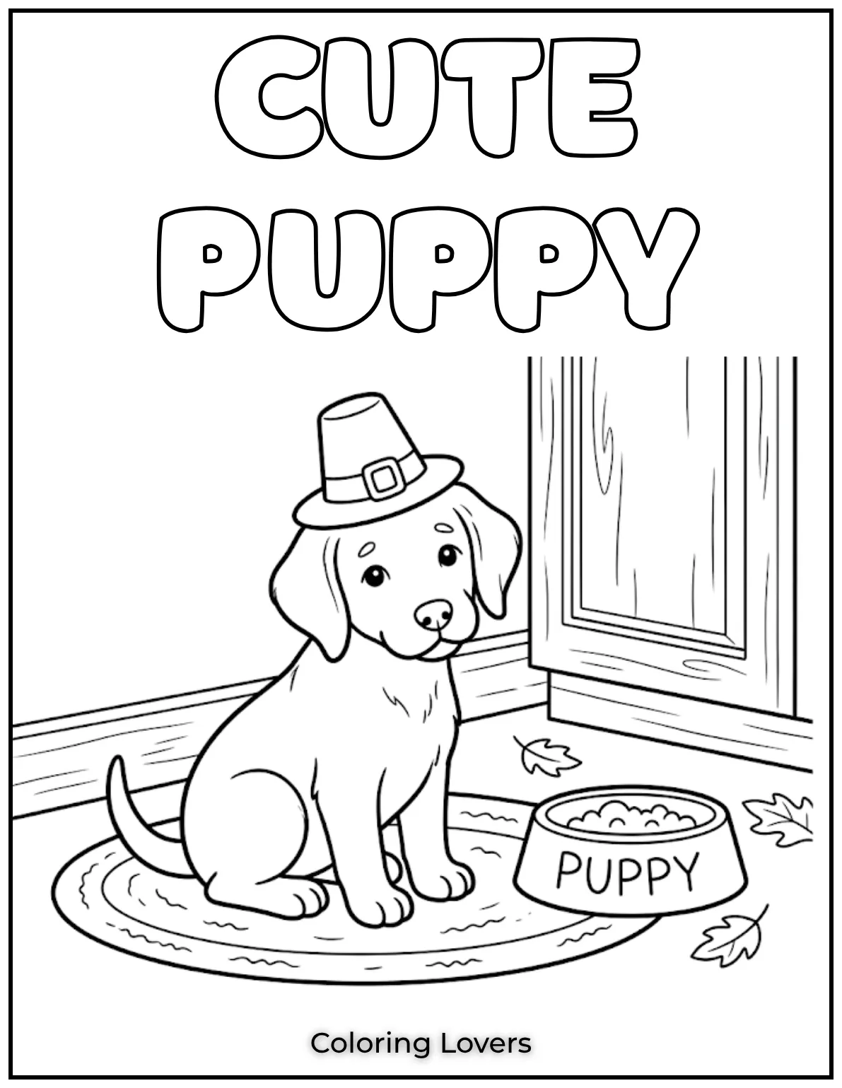 This patient pup sits by its food bowl, waiting for dinner.