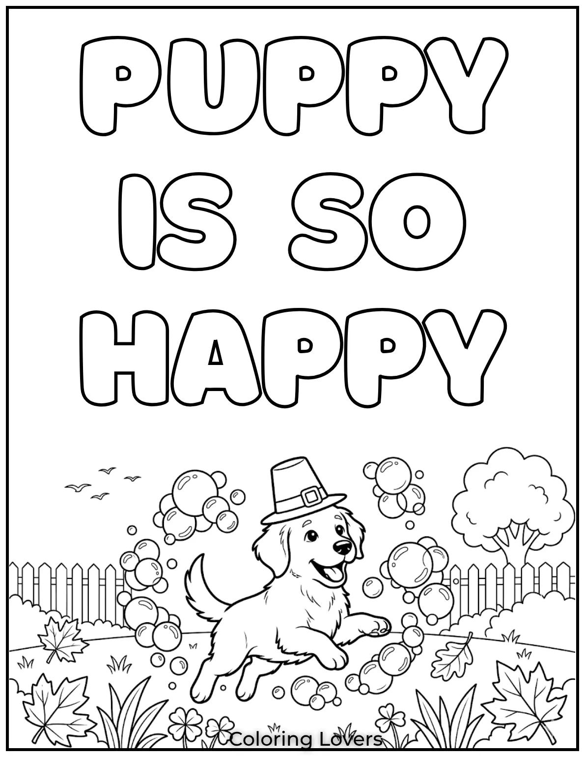 This playful puppy leaps through bubbles with excitement.