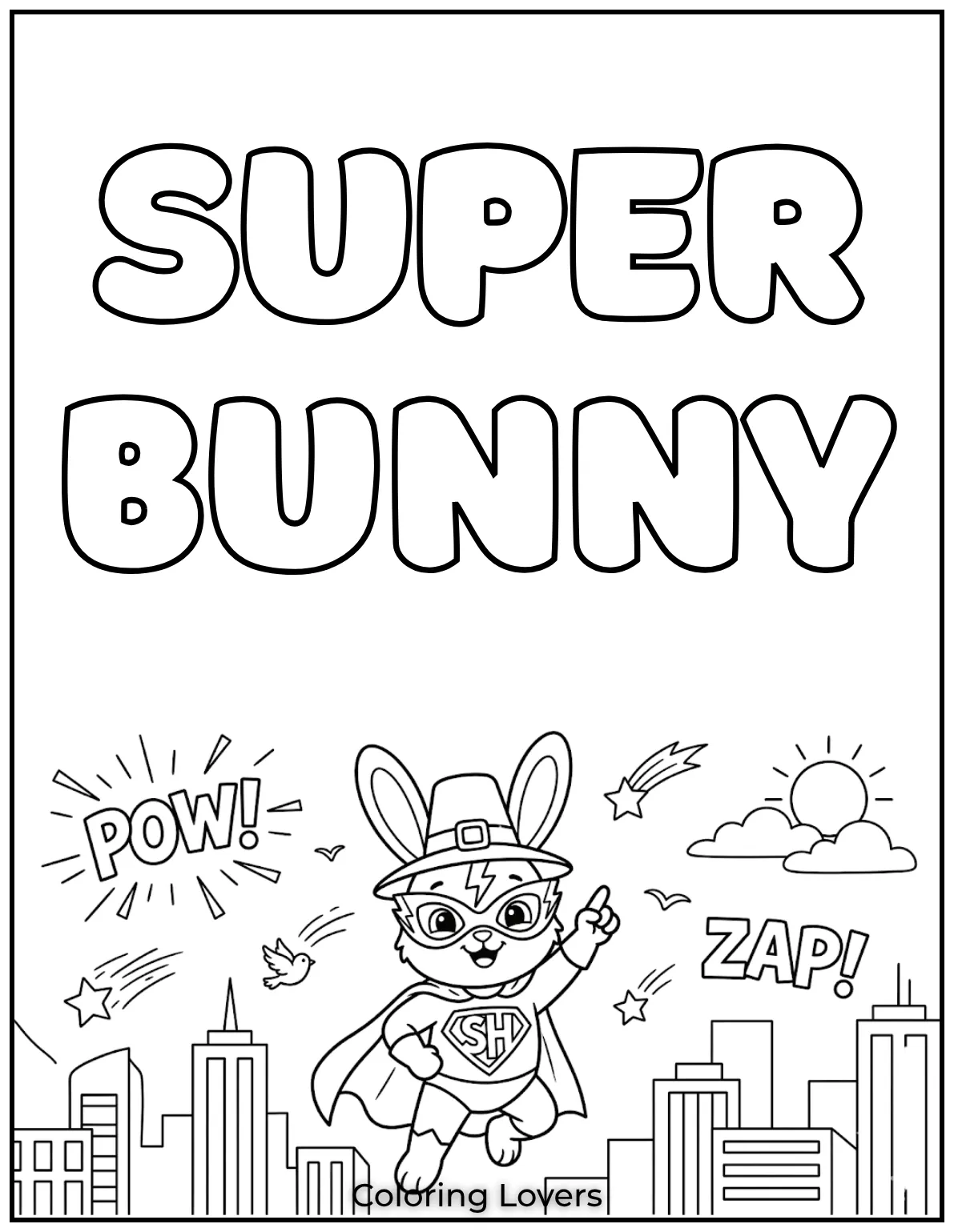 This superhero bunny is ready to save the day
