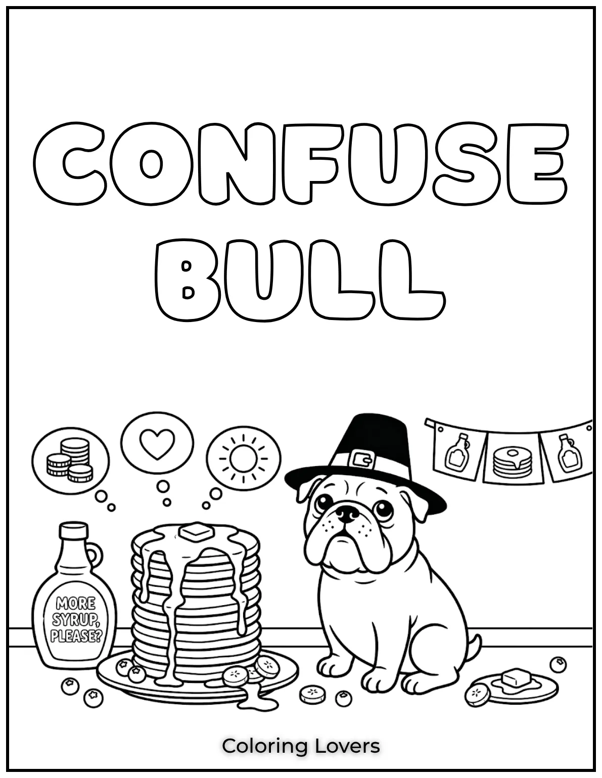 Who wouldn’t smile at this sleepy pup eyeing a stack of pancakes