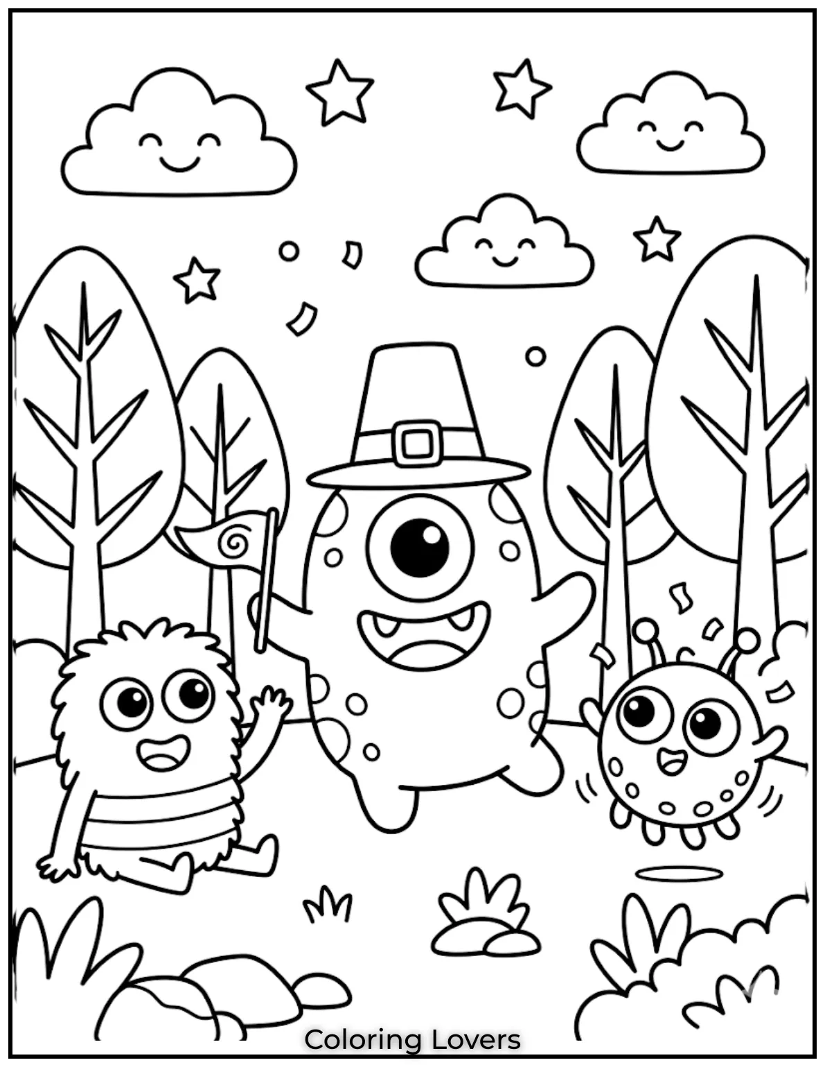 Funny monster Tuesday coloring pages add humor and creativity to kids fun daily activities.