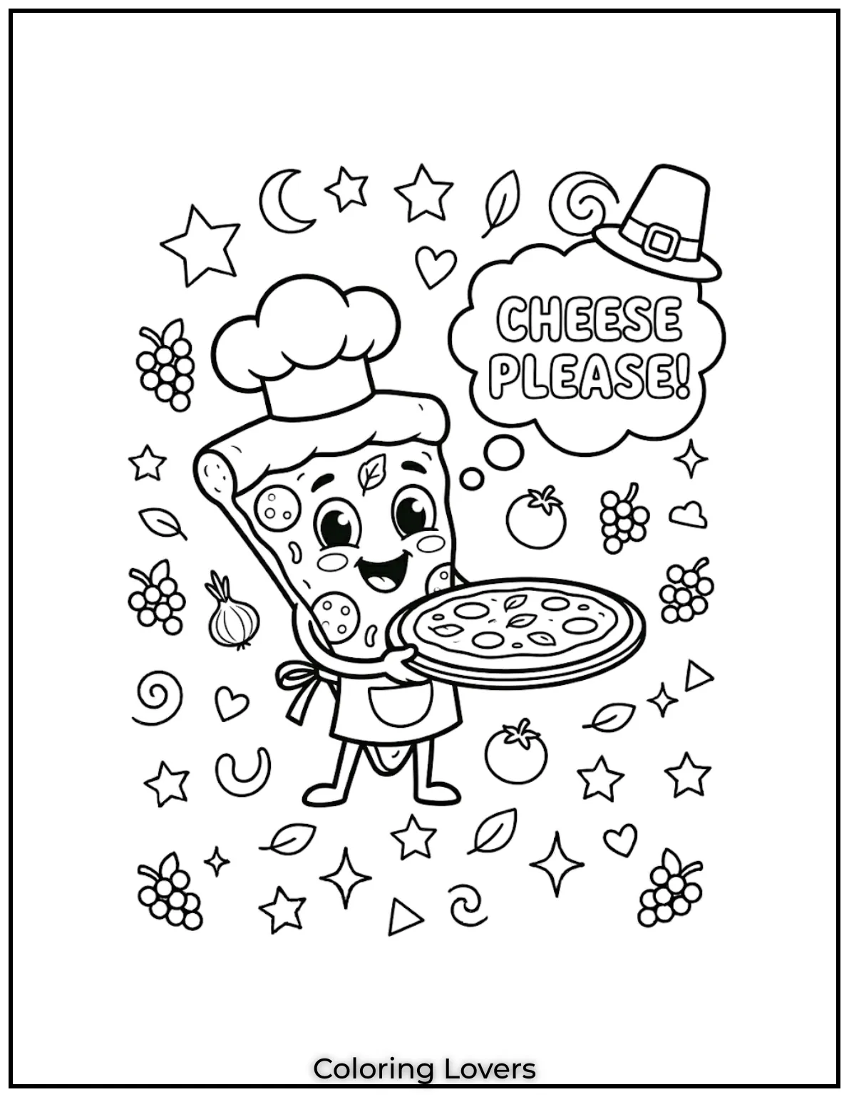 Pizza Coloring Pages