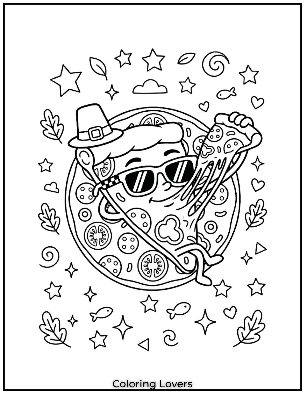 Pizza Coloring Pages