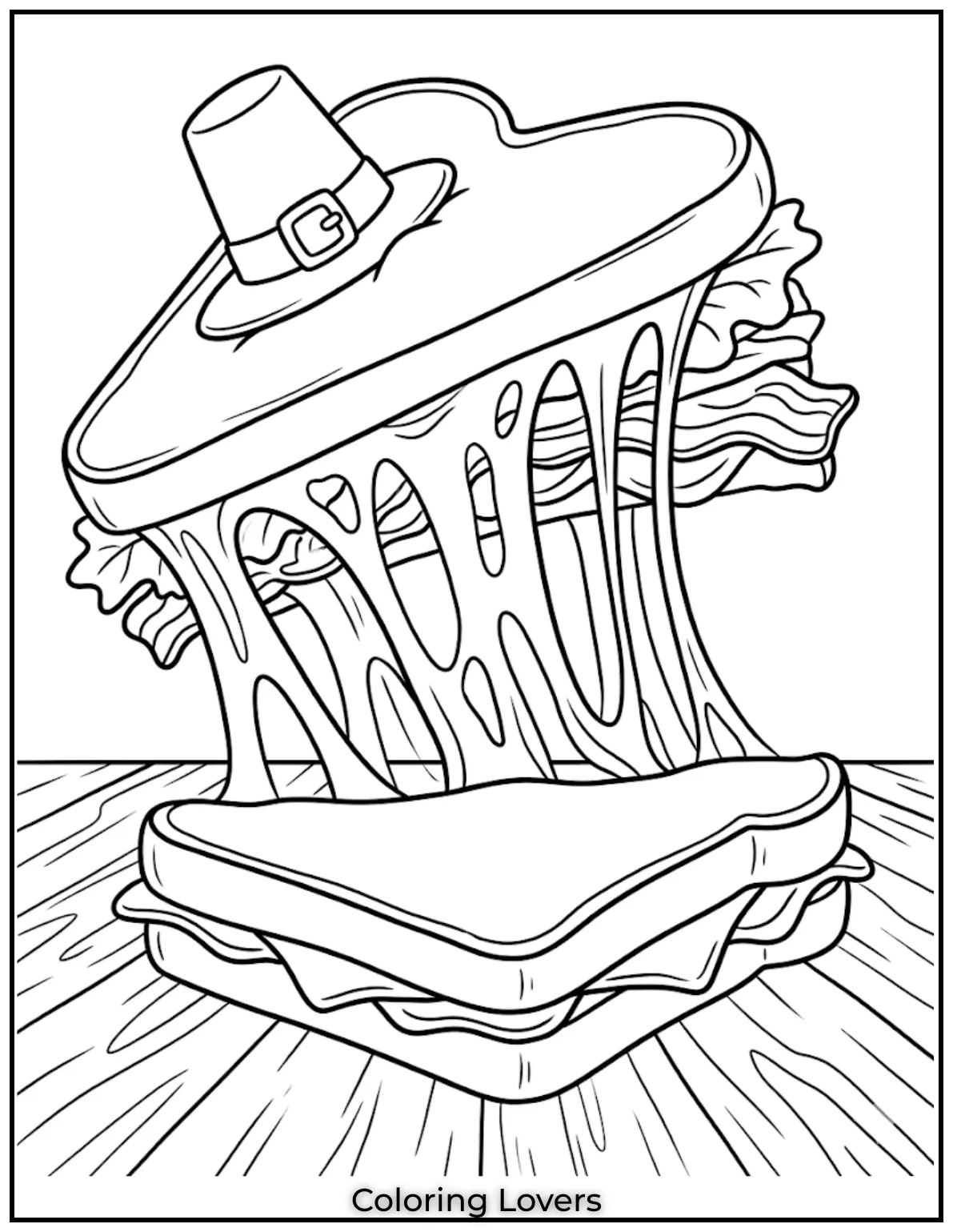 Stretchy melted cheese creates dramatic sandwich scenes that children love coloring during creative afternoon activities together.