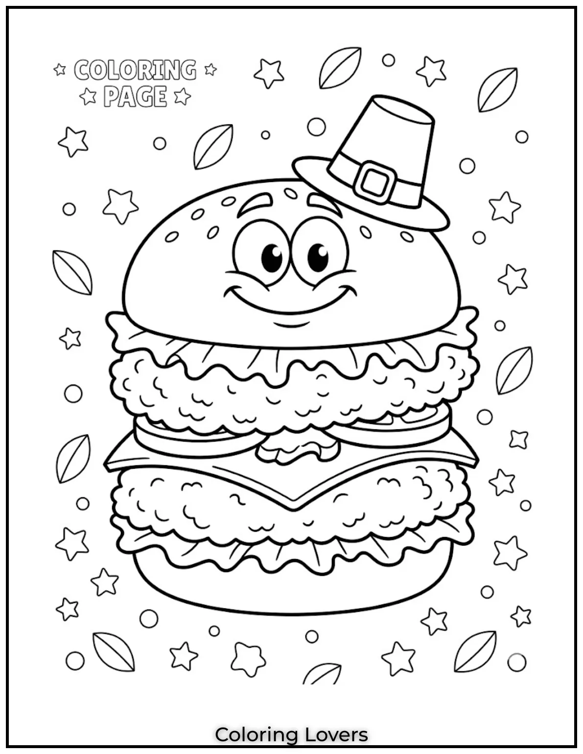 Crunchy chicken sandwiches inspire bold coloring ideas while kids imagine tasty lunches packed with delicious excitement.