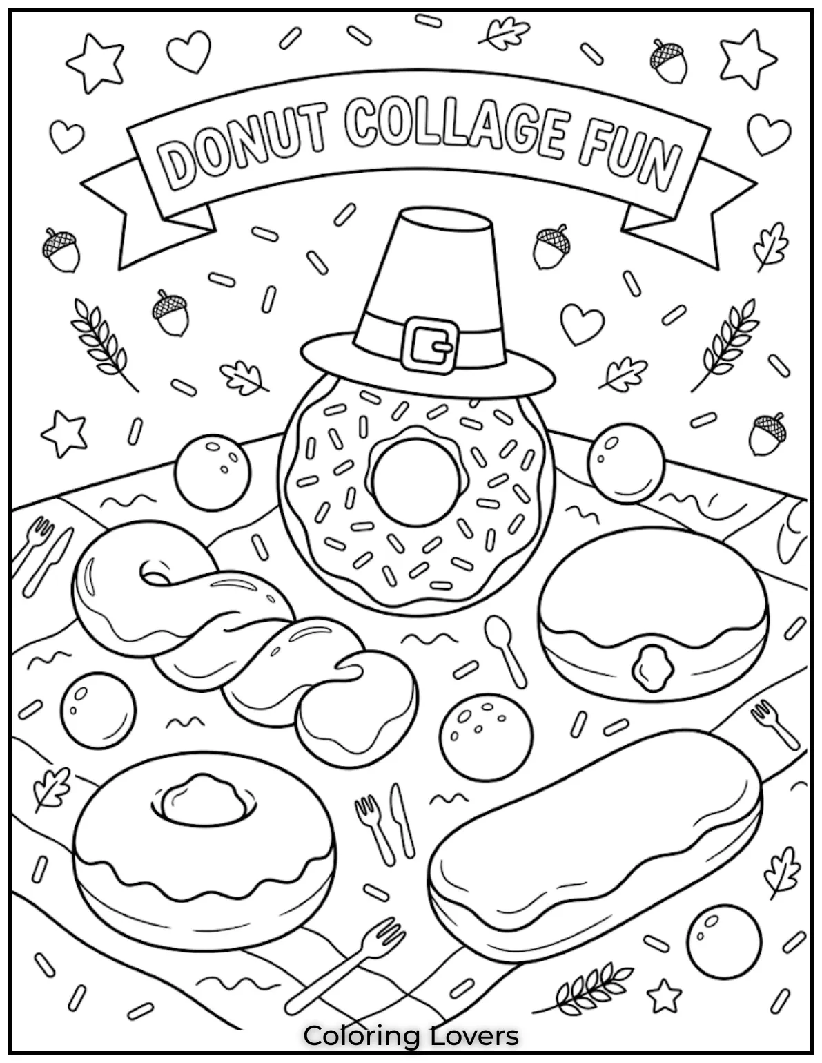 Donut Coloring Pages Kids Will Love Fun Cute Printables 17 Collage Donut Coloring Page