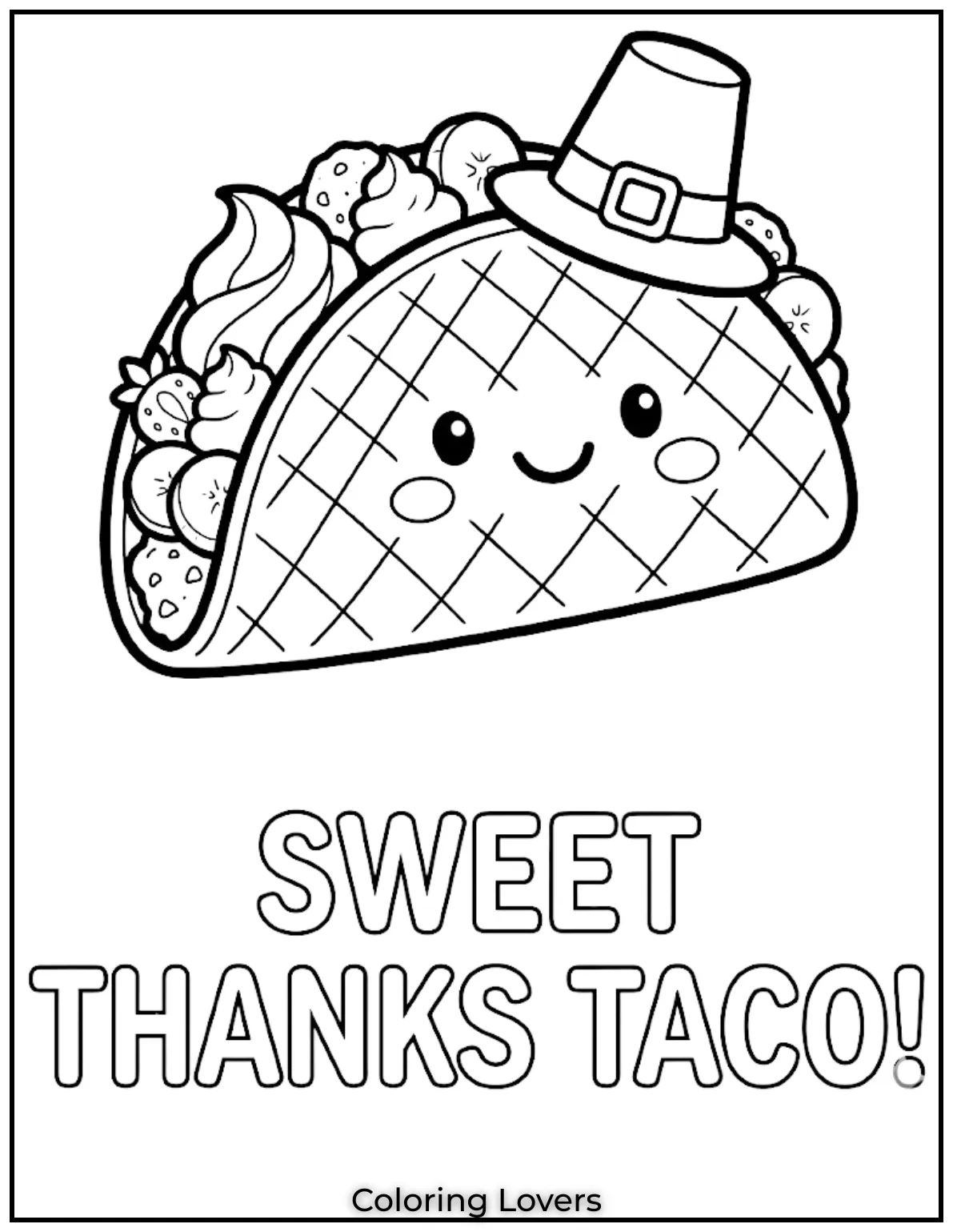Dessert Taco Coloring Pages 1