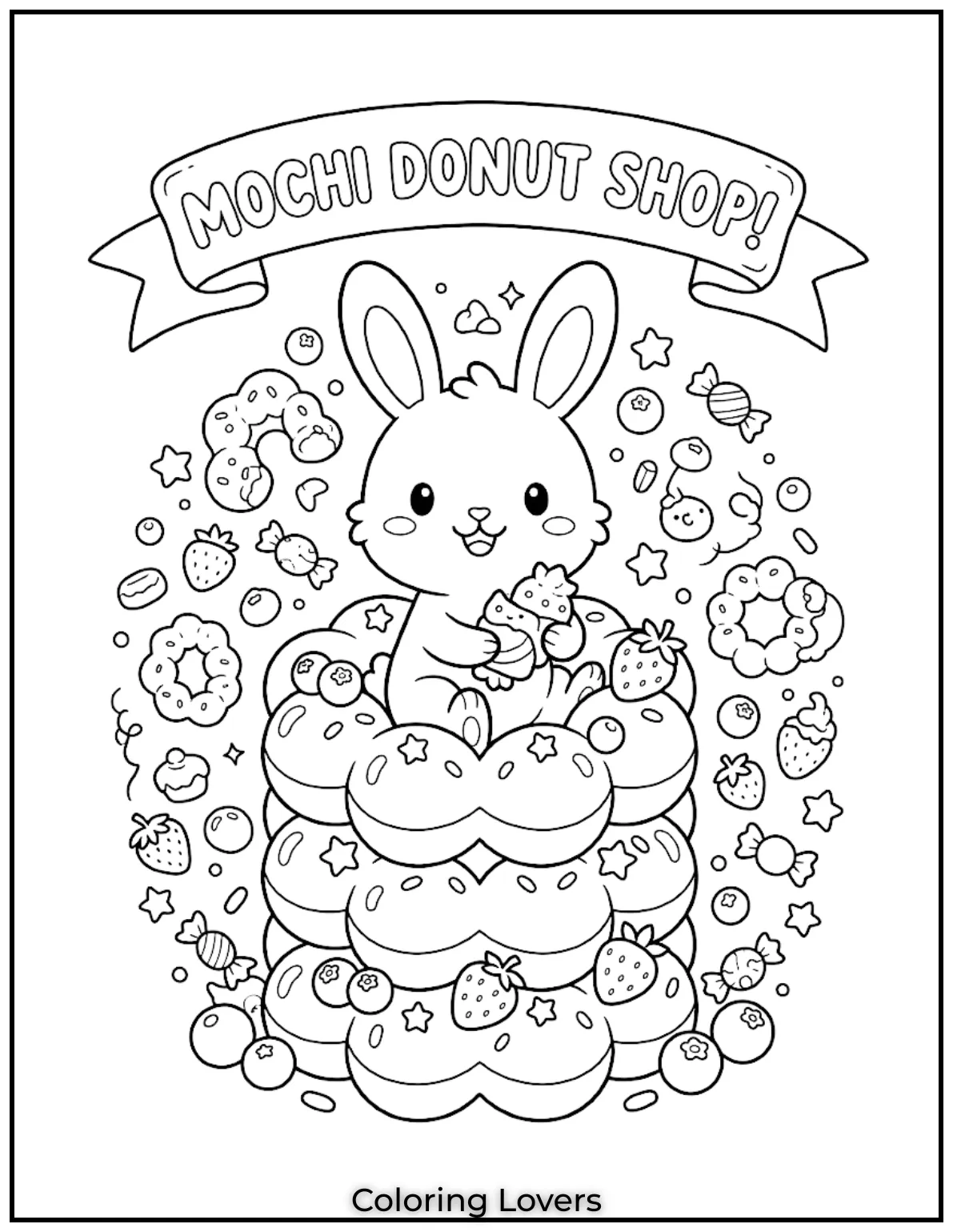 Donut Coloring Pages Kids Will Love Fun Cute Printables 33 Doodle Donut Coloring Page