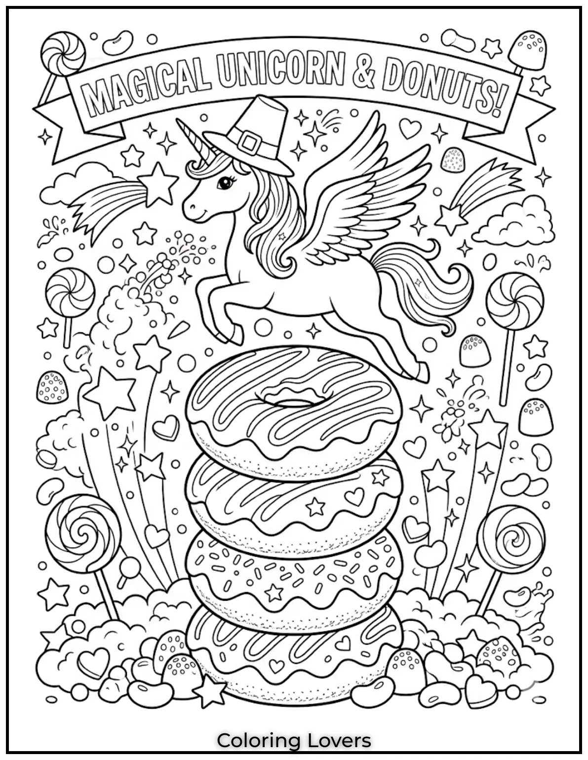 Donut Coloring Pages Kids Will Love Fun Cute Printables 36 Flying Donut Coloring Page
