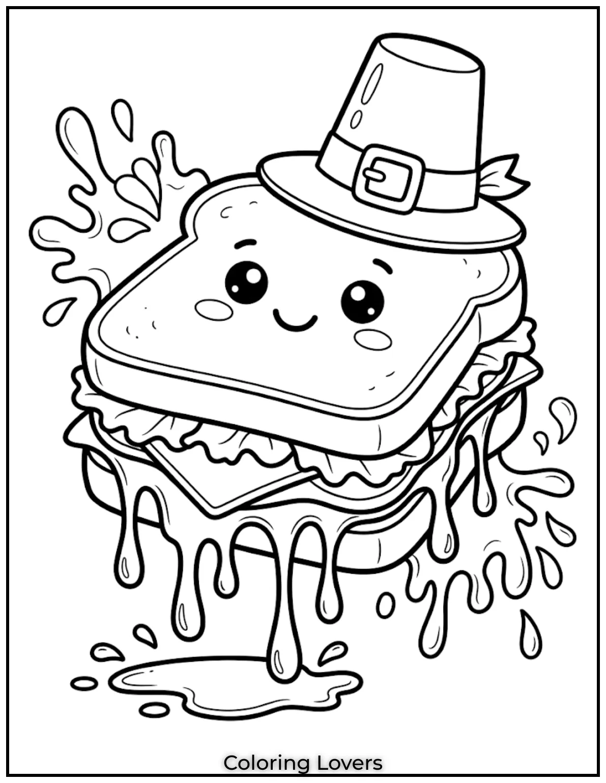 Messy ketchup splashes and mayonnaise drips create hilarious sandwich scenes perfect for playful coloring sessions today.