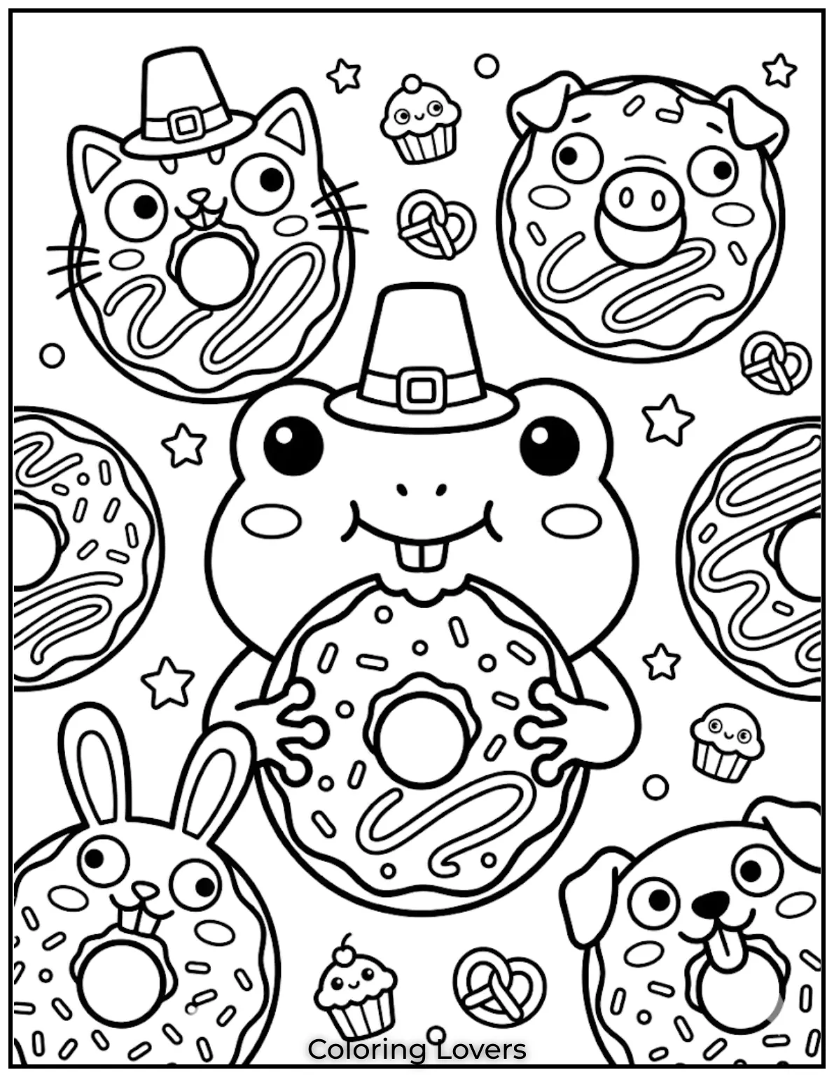 Donut Coloring Pages Kids Will Love Fun Cute Printables 8 Silly Donut Coloring Page