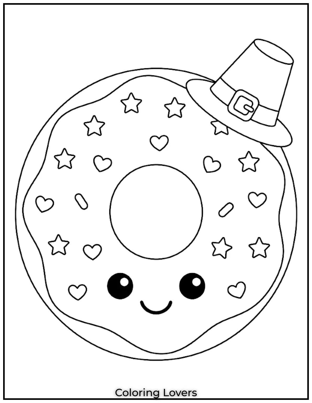 Donut Coloring Pages Kids Will Love Fun Cute Printables 25 Smiling Donut Coloring Page