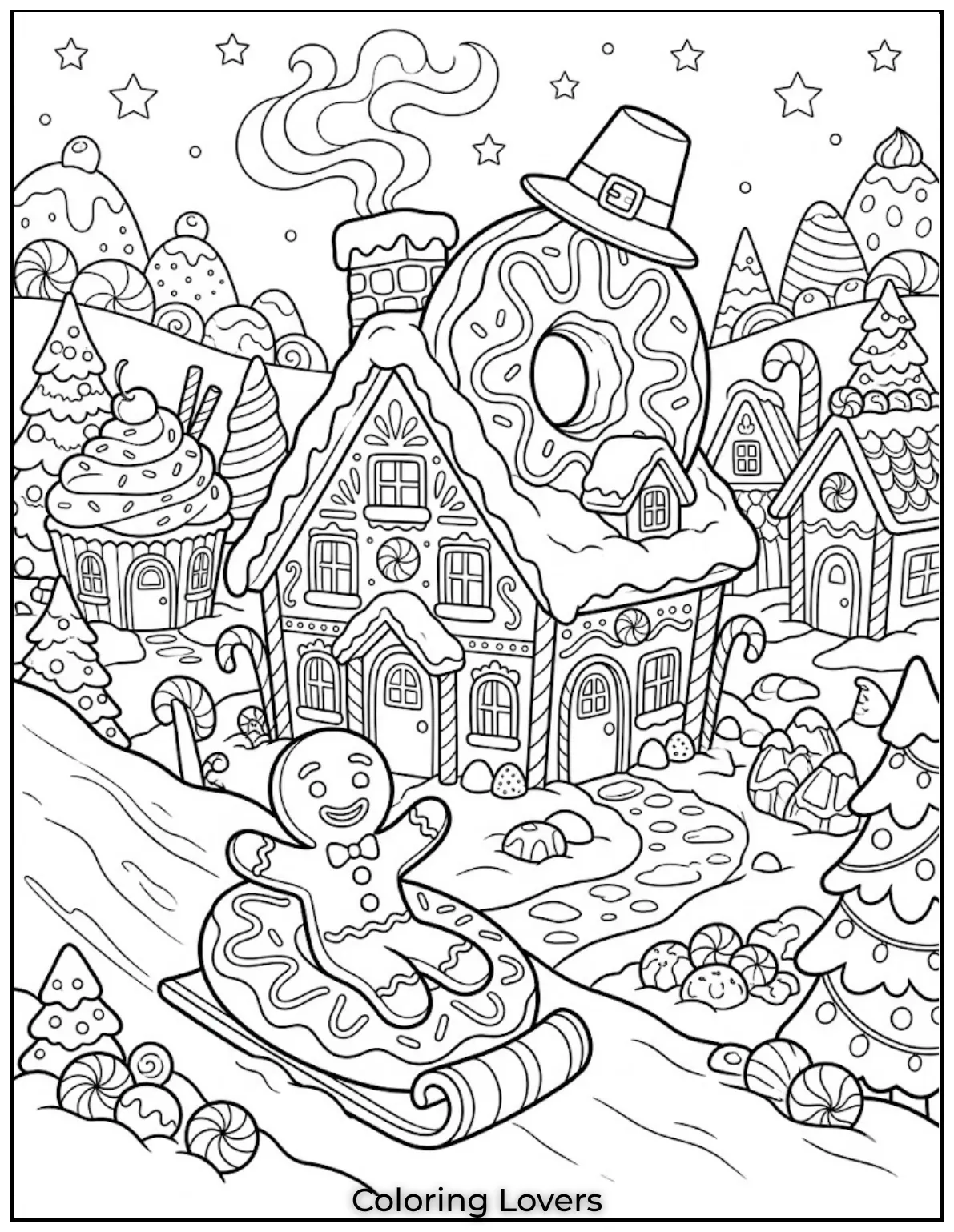 Donut Coloring Pages Kids Will Love Fun Cute Printables 30 Winter Donut Coloring Pages