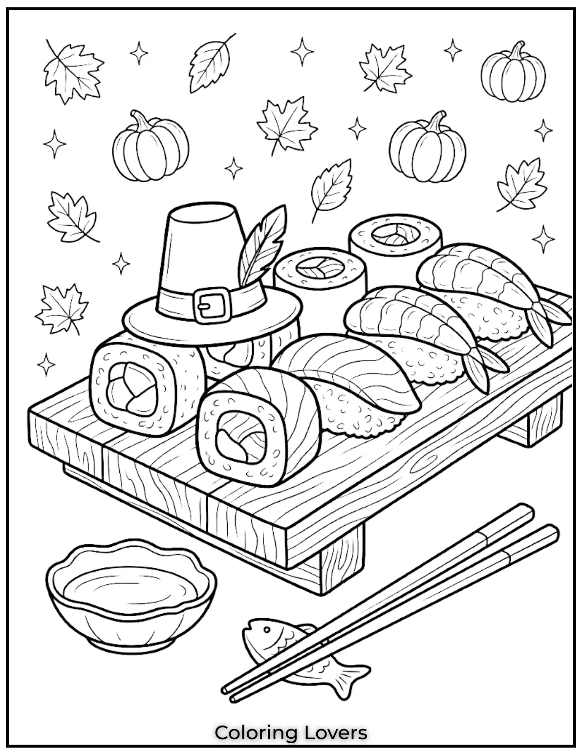 Cute Sushi Coloring Pages All Will Absolutely Love 25 An avocado sushi coloring page combines fresh flavors with simple designs for children.