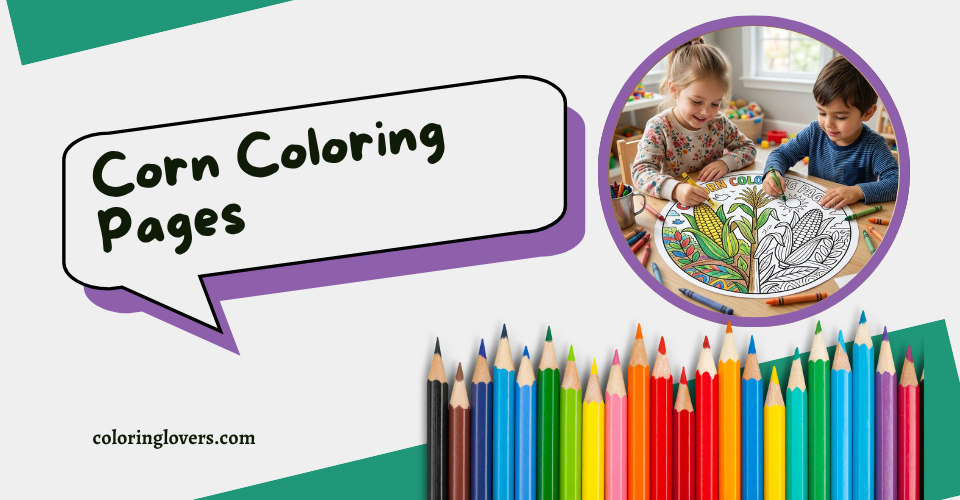 Corn Coloring Page