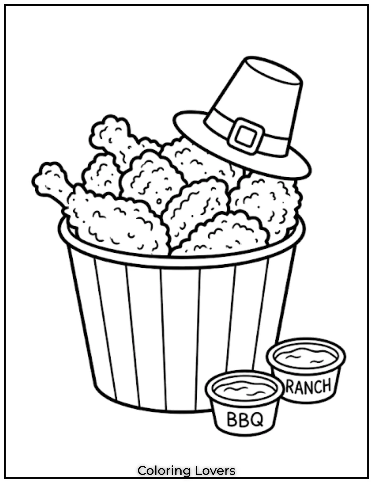 Fried Chicken Coloring Pages That Kids Absolutely Love! 14 Crispy fried chicken bucket coloring pages feature crunchy texture served with dips fries and sides