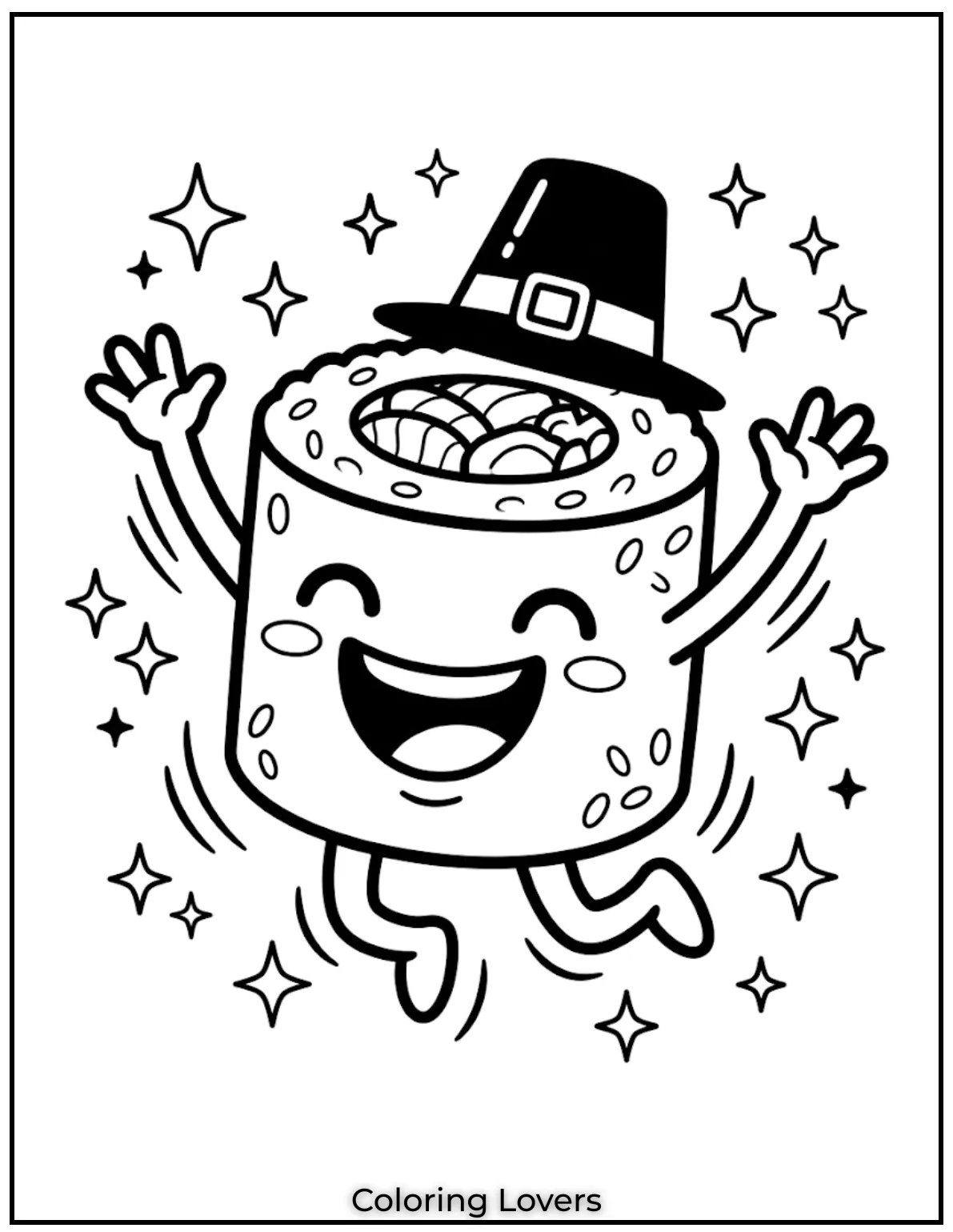 Cute Sushi Coloring Pages All Will Absolutely Love 5 This excited sushi coloring page inspires creativity while providing plenty of entertaining coloring ideas today.