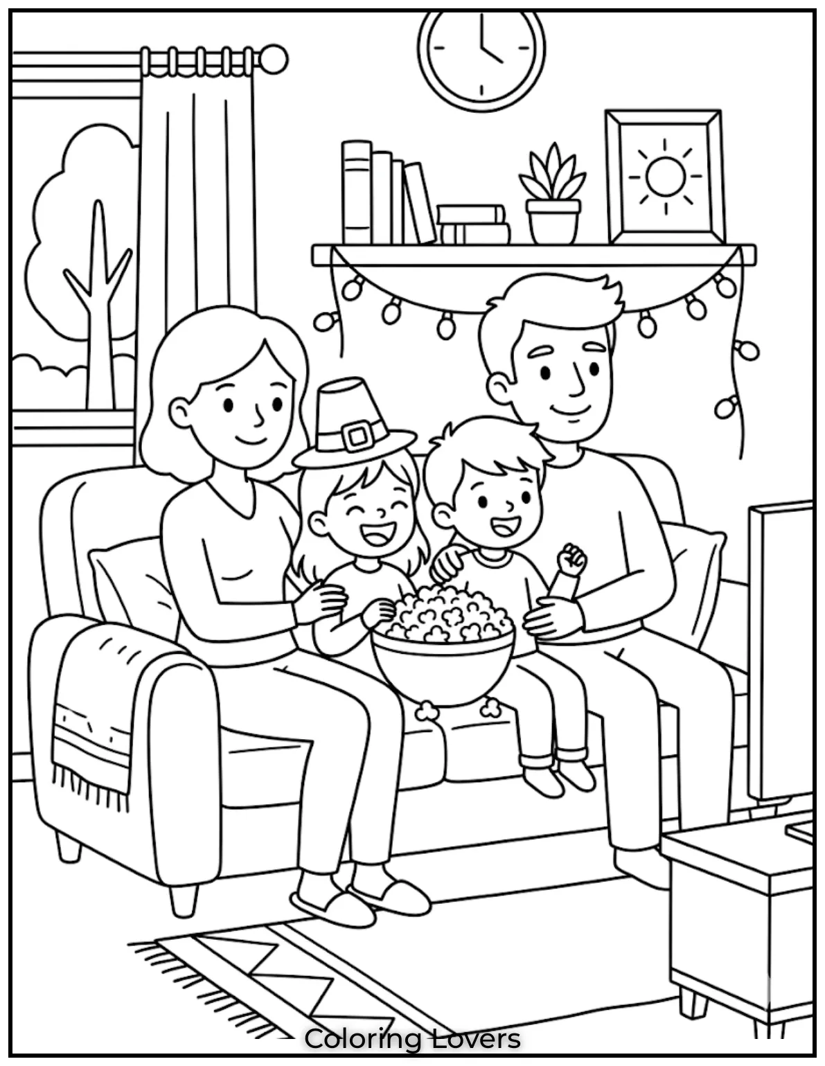 Super Cute Popcorn Coloring Pages Kids Love to Color 22 Family Popcorn Coloring Pages