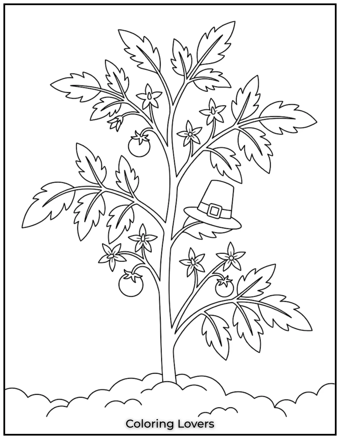 Amazing Tomato Coloring Pages Packed with Fun and Smiles 12 Flowering Tomato Coloring Page