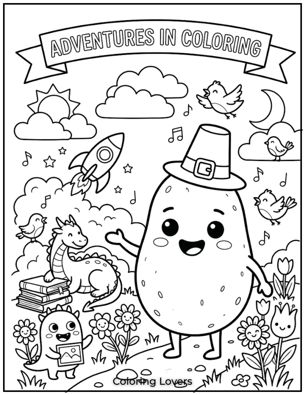 Free Potato Coloring Pages | The Cutest Printables for All 15 Color a cheerful Potato with big eyes, simple shapes, and friendly smiles perfect for young children everywhere today.