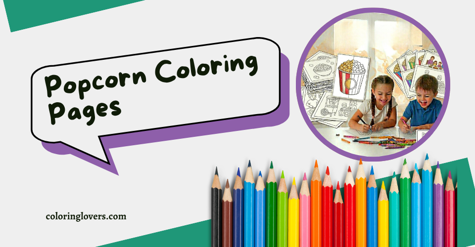 Popcorn Coloring Page