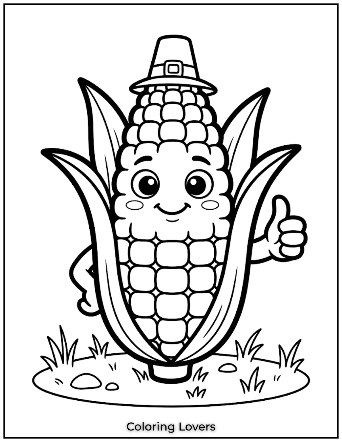 Fall in Love with These Adorable Corn Coloring Pages 11 Smiling corn coloring page designs bring cheerful expressions, thick outlines, and simple backgrounds for enjoyable coloring activities daily.