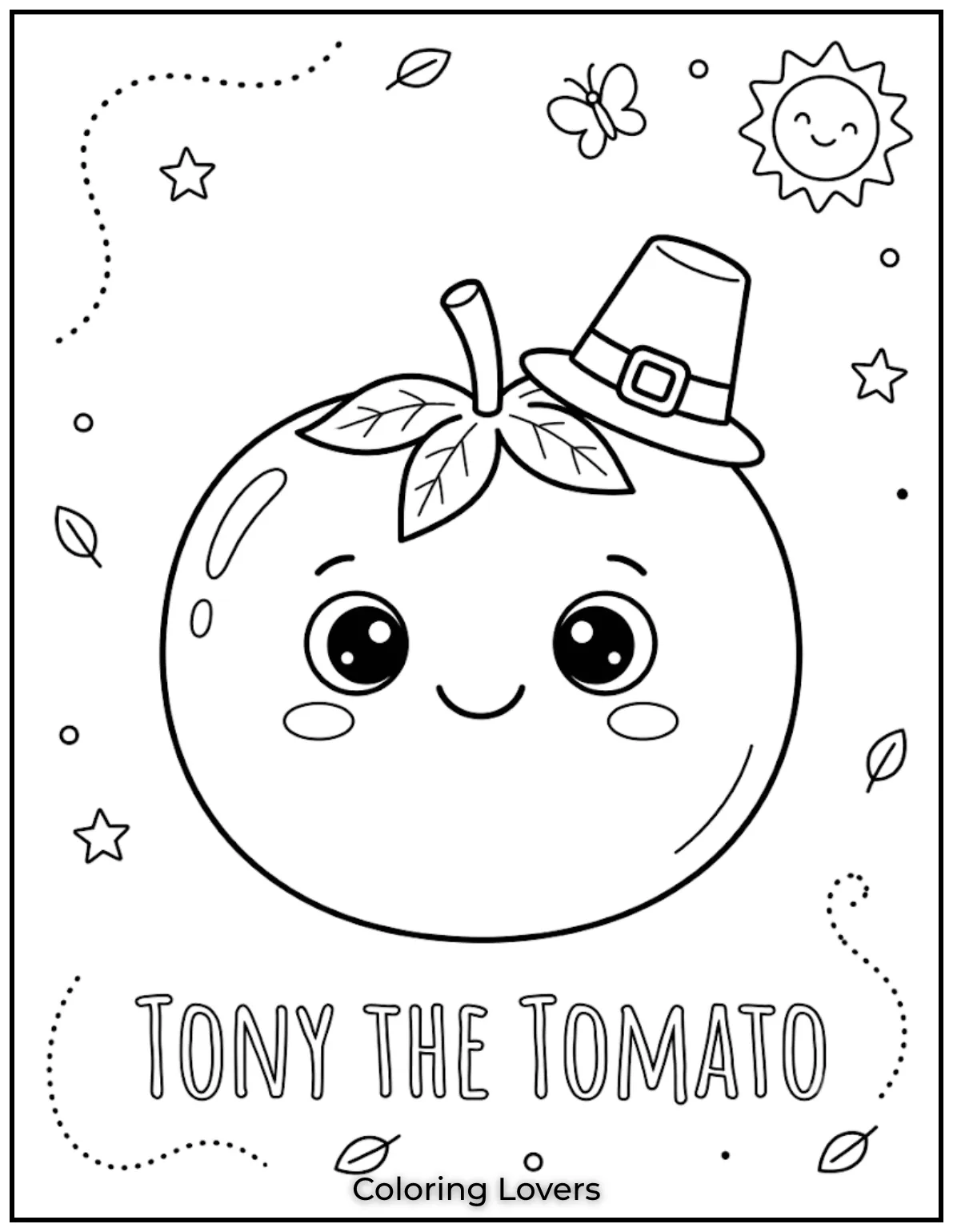 Amazing Tomato Coloring Pages Packed with Fun and Smiles 3 Smiling Tomato Coloring Page Fun