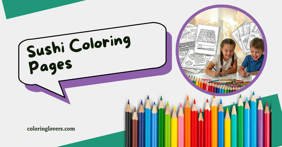 Sushi Coloring Page