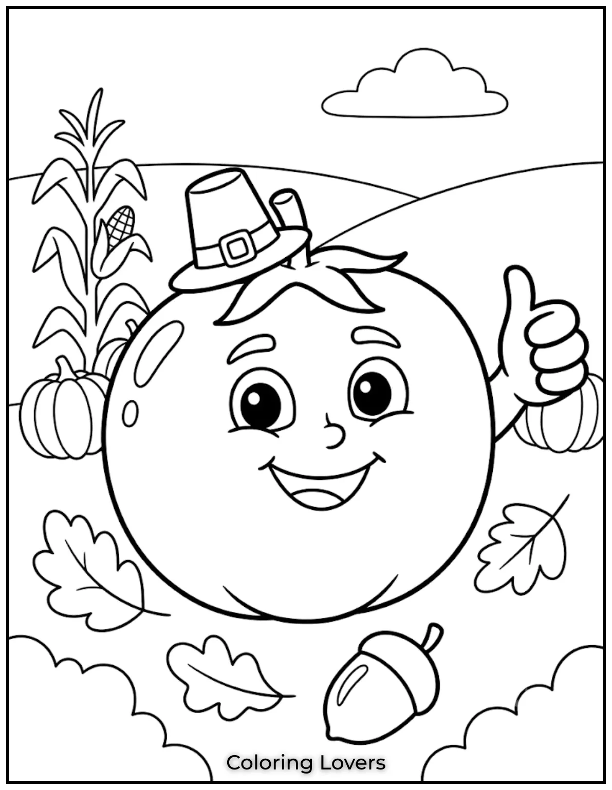 Amazing Tomato Coloring Pages Packed with Fun and Smiles 20 Thumbs Up Bob Tomato Coloring Page