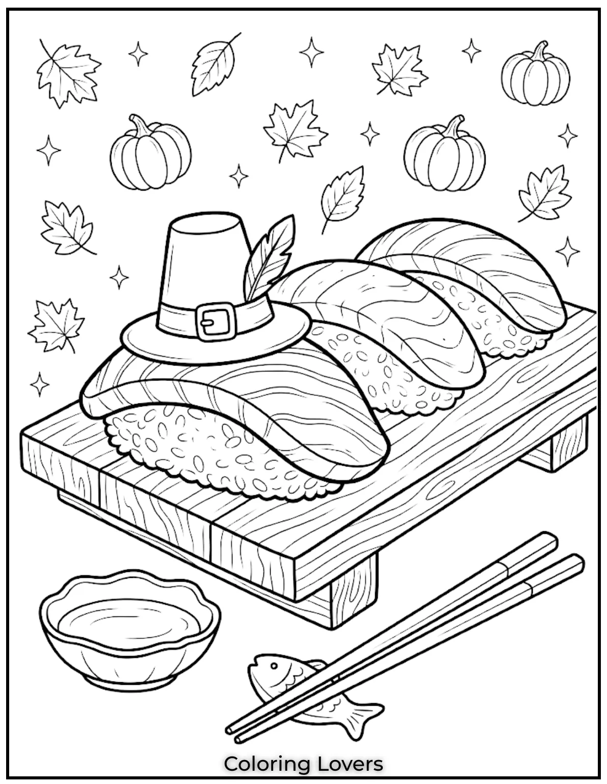 Cute Sushi Coloring Pages All Will Absolutely Love 23 Children can color delicious tuna sushi while exploring creative food inspired artwork designs.