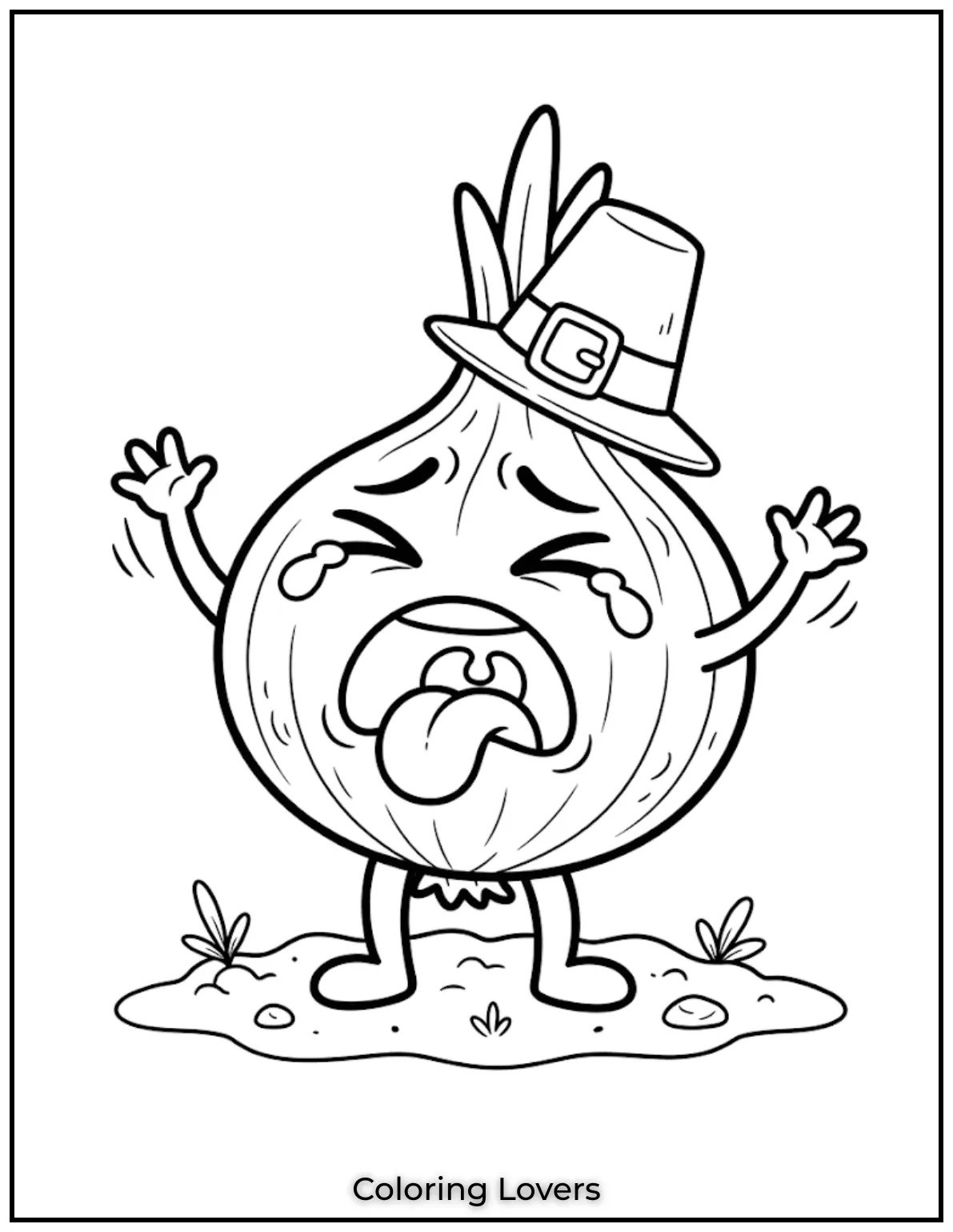 Cute Onion Coloring Pages to Print & Enjoy for Free 17 Cartoon Onion Coloring Page