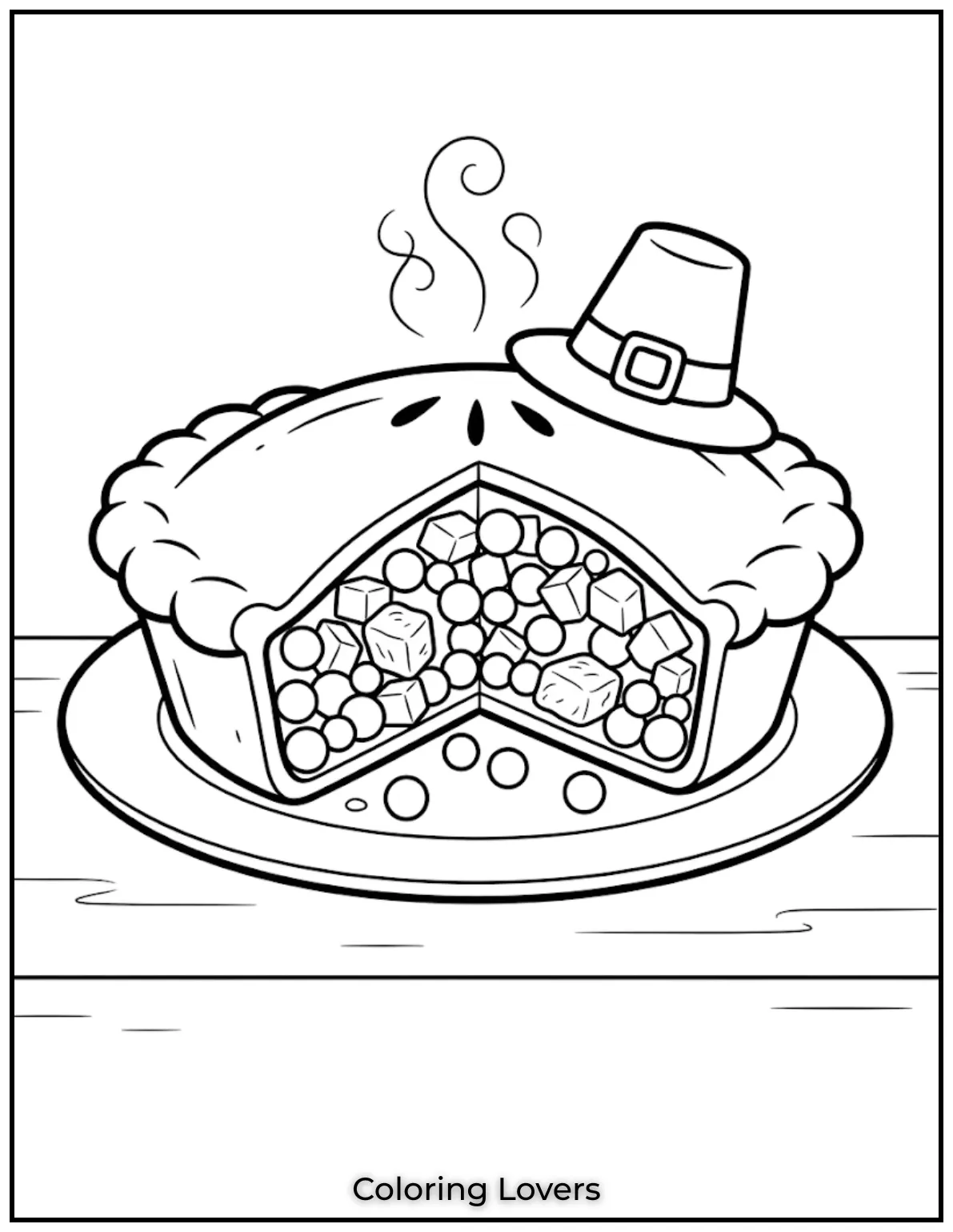 Cute Pea Coloring Pages for Fun Creative Coloring 17 Chicken Pot Pie Coloring Page