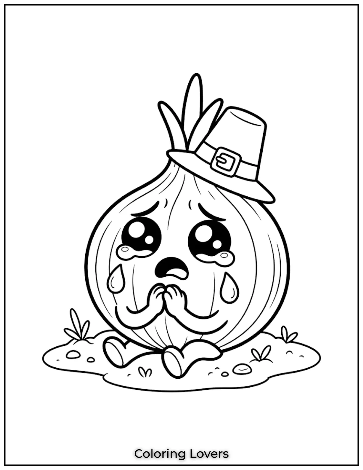 Cute Onion Coloring Pages to Print & Enjoy for Free 14 Crying Onion Coloring Page