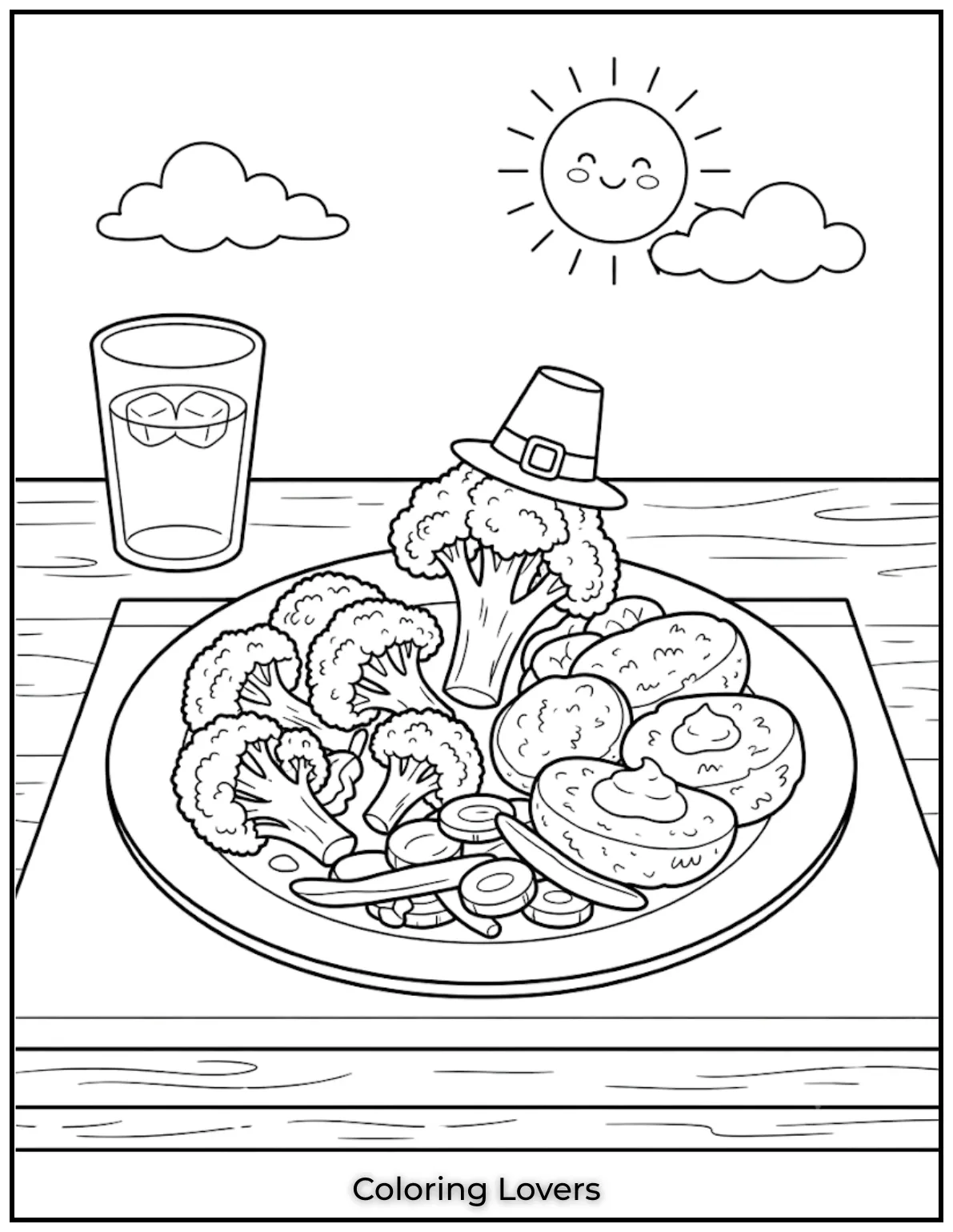 Printable Broccoli Coloring Pages Everyone Will Love 13 Dinner Broccoli Coloring Page