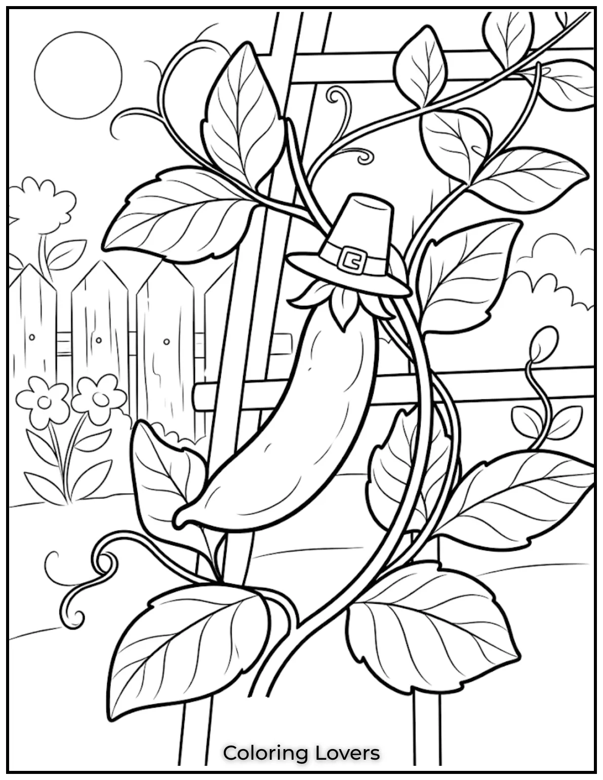 Cute Pea Coloring Pages for Fun Creative Coloring 9 Growing Pod Coloring Page