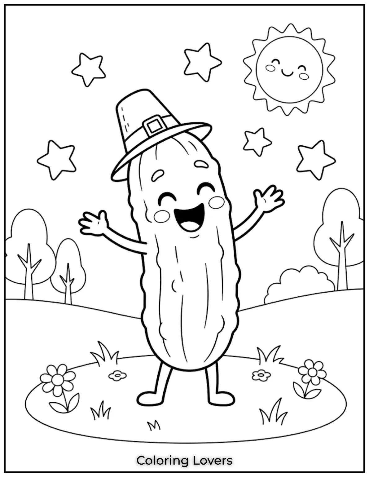 The Funniest Cucumber Coloring Pages You Need Today 11 Big laughter, playful poses, and expressive features make Larry wonderfully entertaining while remaining easy for beginners to color.