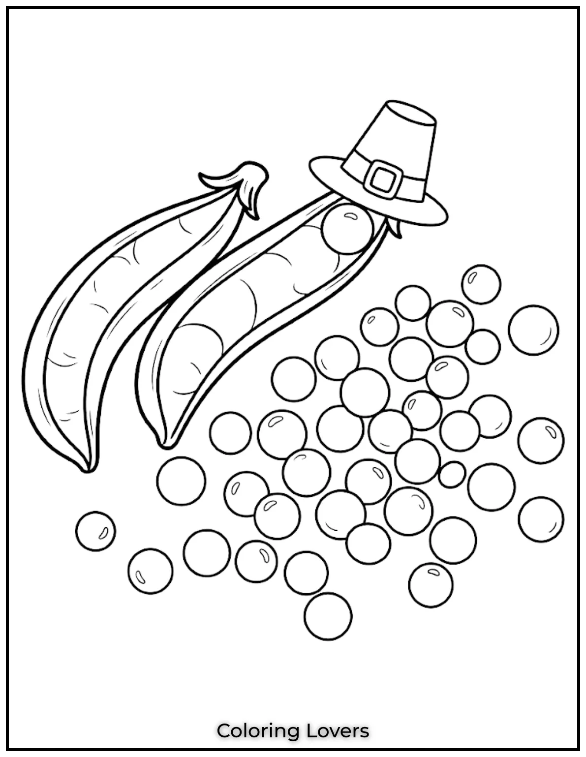 Cute Pea Coloring Pages for Fun Creative Coloring 6 Loose Peas Coloring Page
