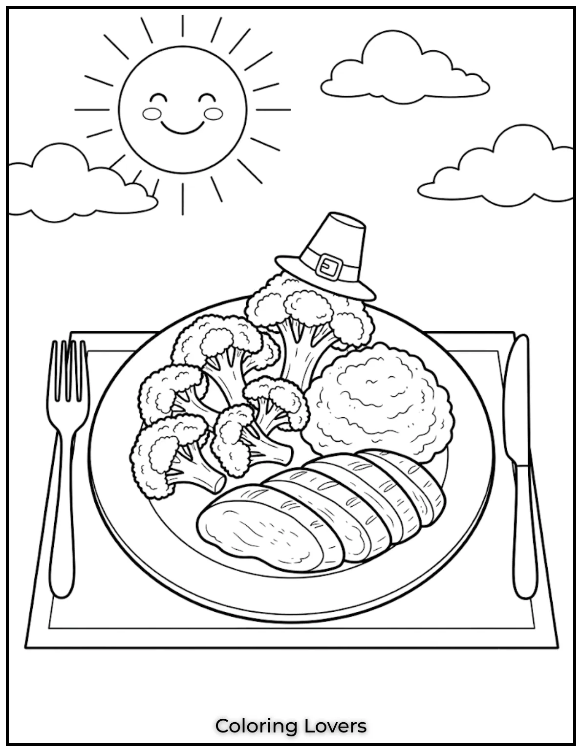Printable Broccoli Coloring Pages Everyone Will Love 11 Lunch Broccoli Coloring Page