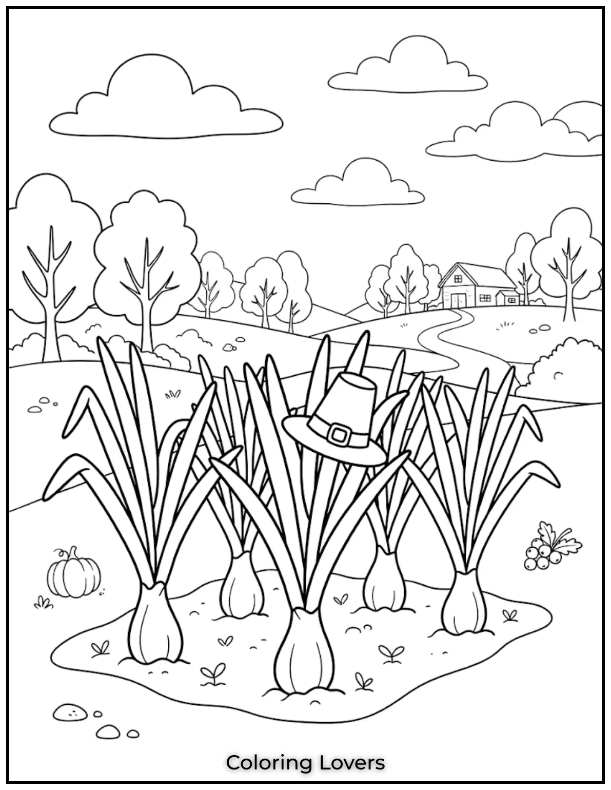 Cute Onion Coloring Pages to Print & Enjoy for Free 11 Nature Onion Coloring Page