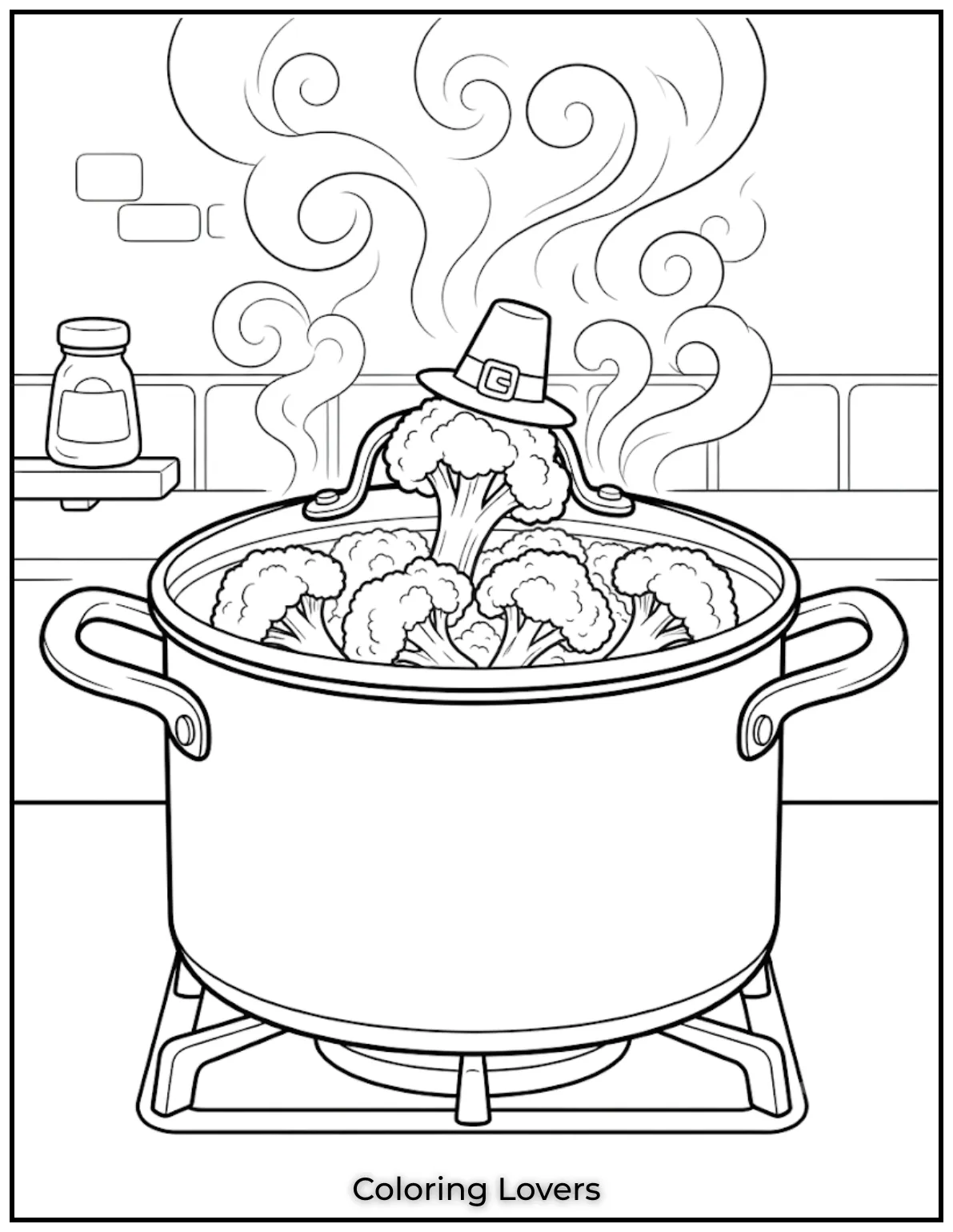 Printable Broccoli Coloring Pages Everyone Will Love 16 Pot Broccoli Coloring Page