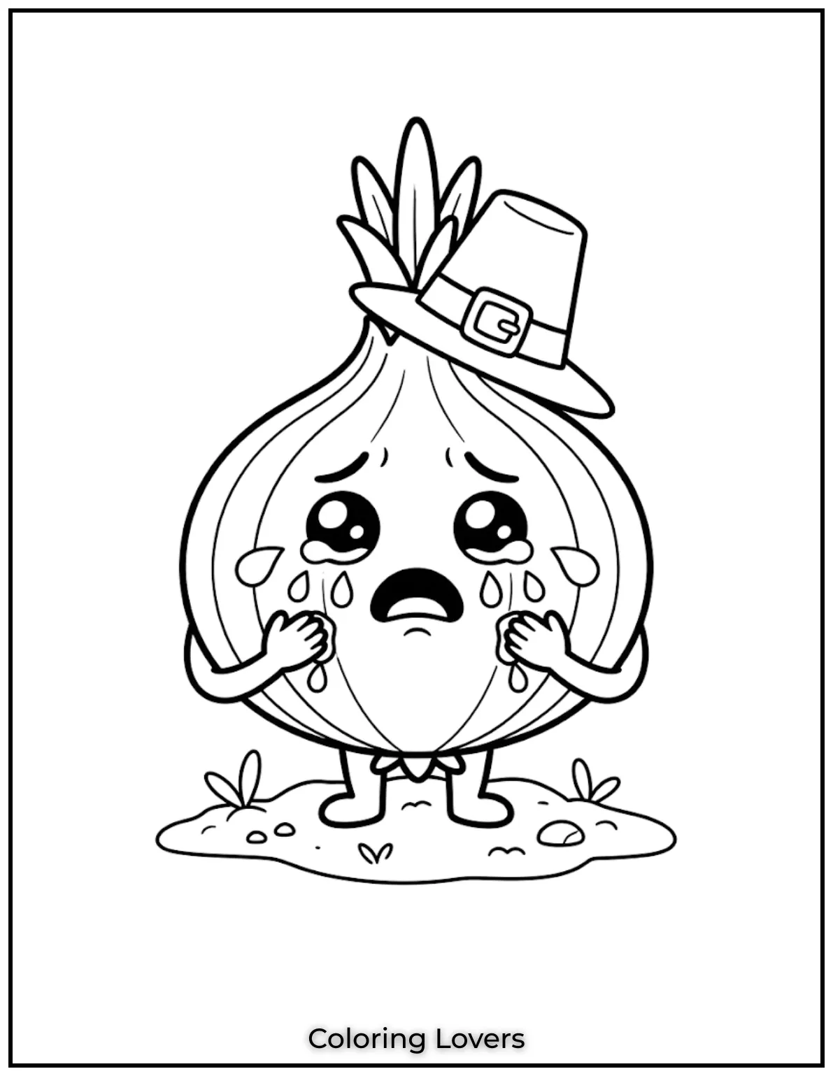 Cute Onion Coloring Pages to Print & Enjoy for Free 13 Sad Onion Coloring Page
