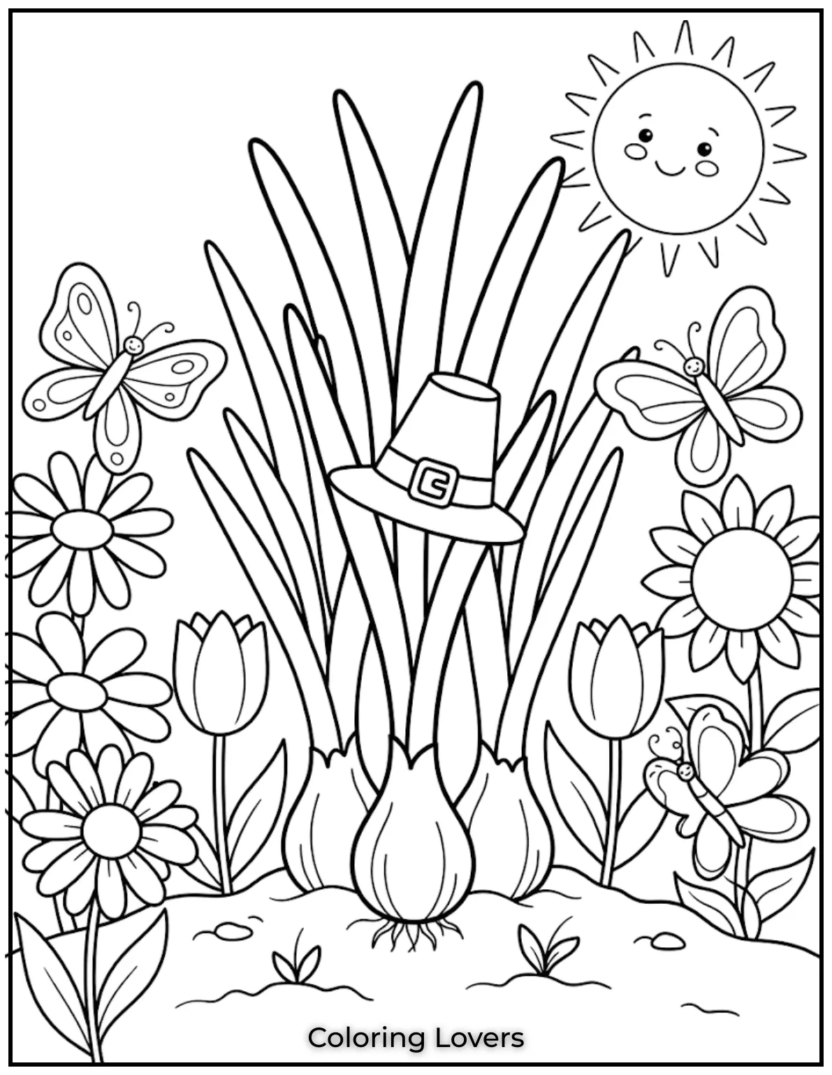 Cute Onion Coloring Pages to Print & Enjoy for Free 10 Spring Onion Coloring Page